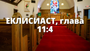 ЕКЛИСИАСТ, глава 11:4