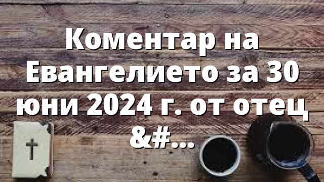 Коментар на Евангелието за 30 юни 2024 г. от отец Йоан Хаджиев