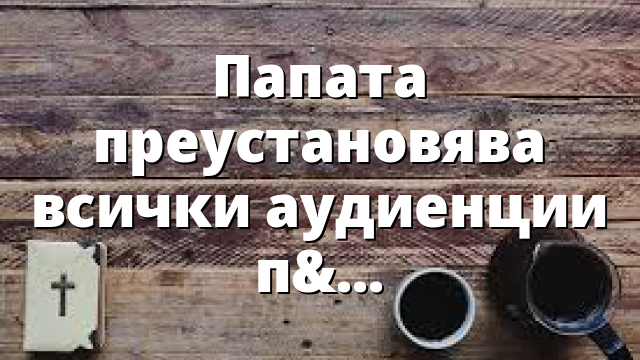 Папата преустановява всички аудиенции през месец юли