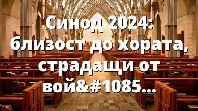 Синод 2024: близост до хората, страдащи от войната