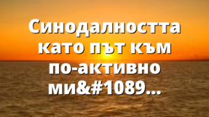 Синодалността като път към по-активно мисионерство